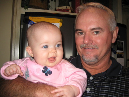 My husband Ken and grandbaby Addison