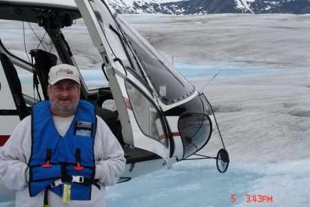 On top of a glacier