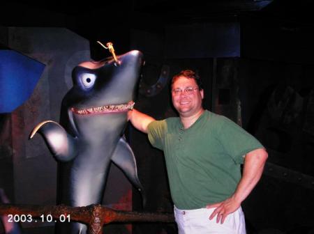 That shark from Nemo and I at Disney.