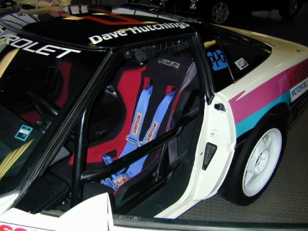 corvette race car in the museum