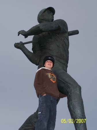 Don't ask me who the statue is!  Some famous ball player!