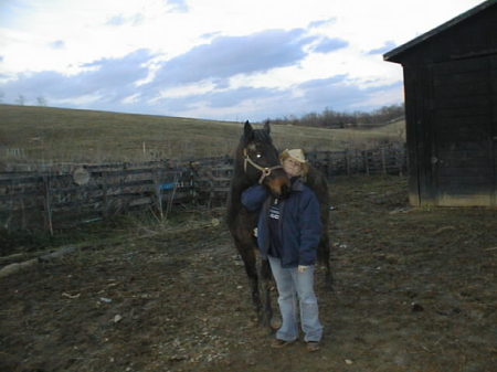 Deb and my horse Ziggy!