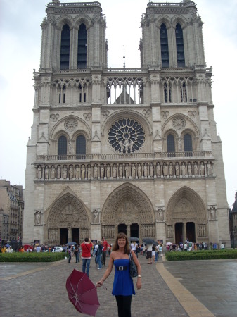 Karin at Notre Dame, Paris - June 2007