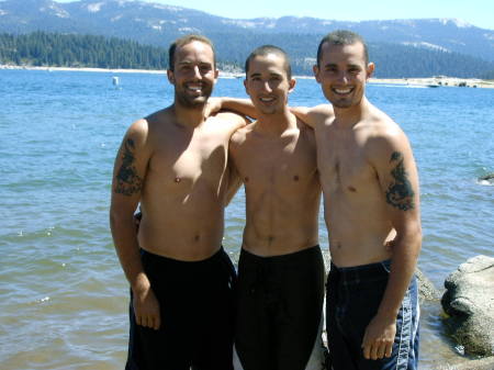 My 3 sons at the lake summer 2007