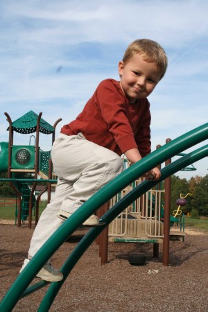 Tristan on the playground