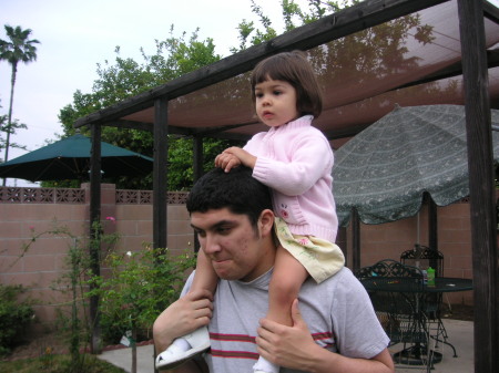 My grandaughter and oldest son 2005