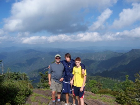 Dad and Boys on Mt. LeConte 2007