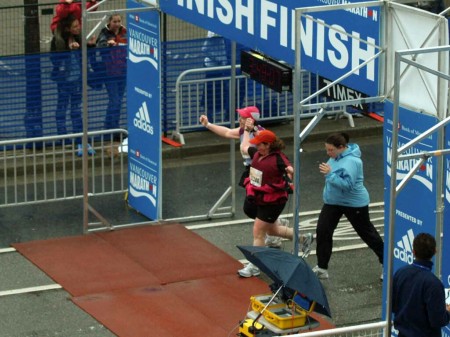 My first half marathon, May 2007