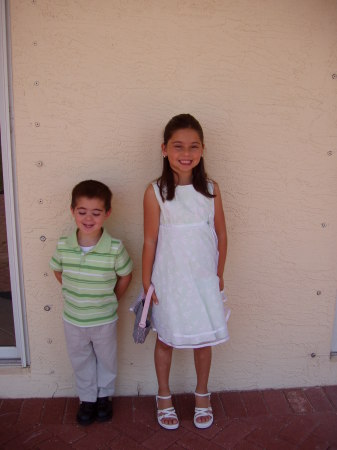 Kaitlyn and Joey at Easter 2007