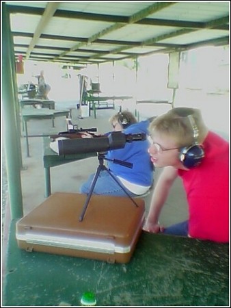 At the shooting range.