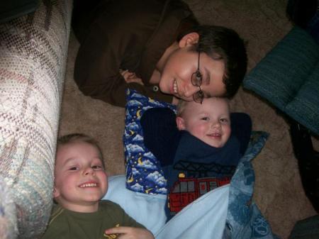 Michael with my Nephews, Myles & Riley