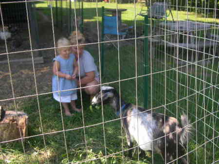 Madisyn and Gramma with the girls