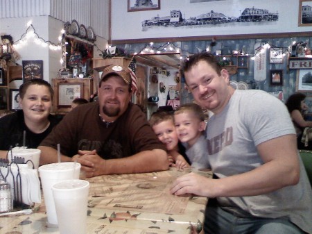 Nephew, Brother, Great Nephew, Son, and Me.