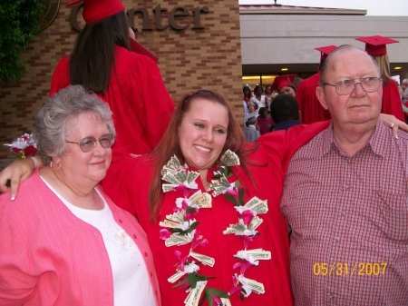 Ali with Grandma and Grandpa 2007