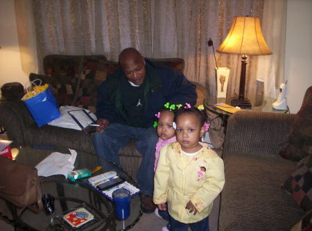 My dad and my 2 nieces, Ashanti and Triniti