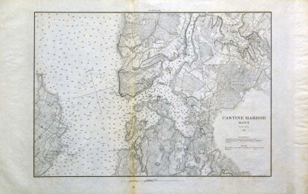 Castine, Maine Coastal Survey Circa 1880