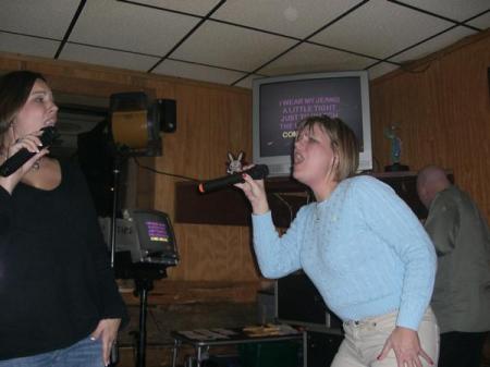 tammy and i singing our hearts out