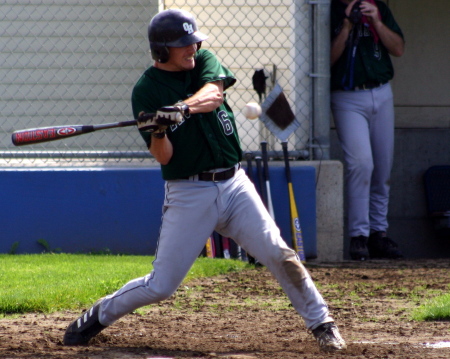 Playing ball with the Whidbey Merchants adult baseball team.