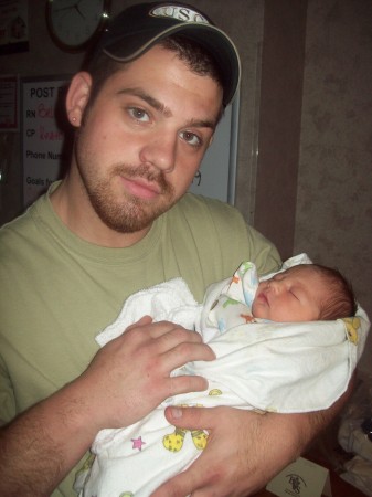 My son "BOBBY" with his newborn "NOAH"