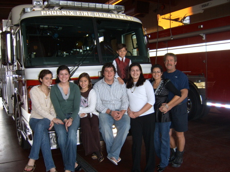My family at daddy's work, Station 29, it's Christmas Eve 2006