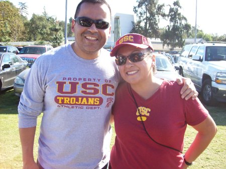 my brother mike ('86) at a USC-UCLA game