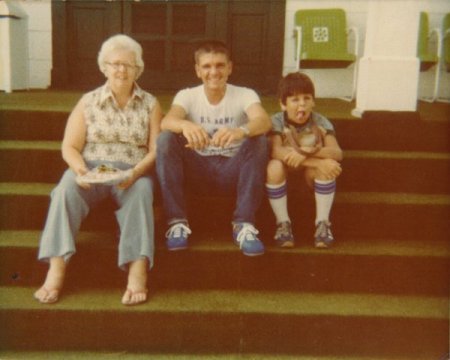 Mom, bro John and me.