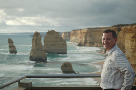 Me taking in the Great Ocean Drive at the 12 Apostles