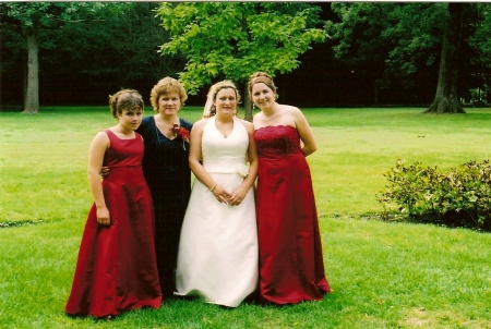 Me & my girls at my oldest daughter's wedding