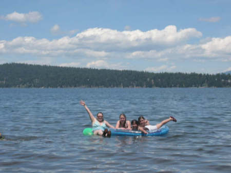 Floating on Lake Almanor, CA