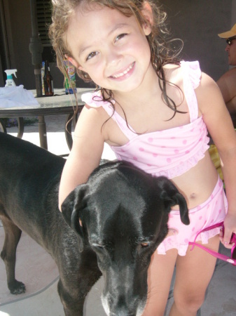 Bryn with our dog Allie