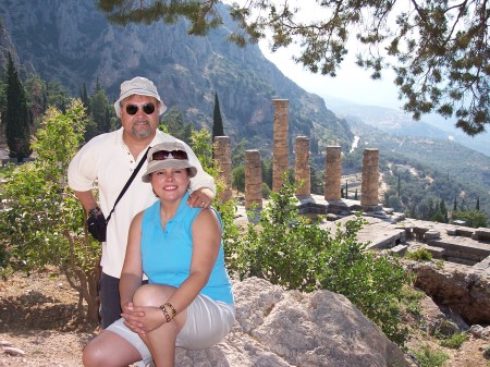 Shady picture in Delphi, Greece