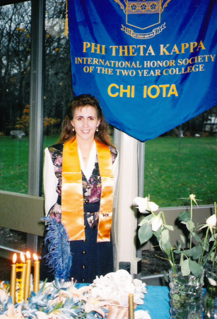 Beth at BCC's Phi Theta Kappa's Initiation 2000