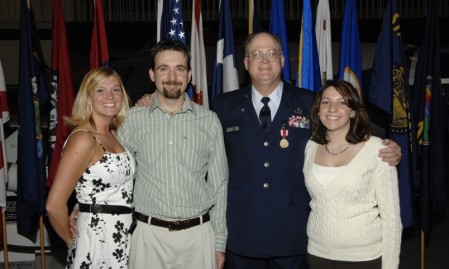 Kids and I at my retirement ceremony