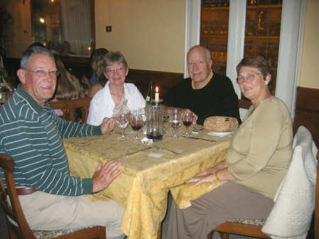 Having dinner with Dennis & Judy in Lake Como, Italy