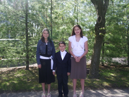 My three children. Easter Sunday 2007