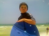 Zane, my 8 yr old, boogie boarding!