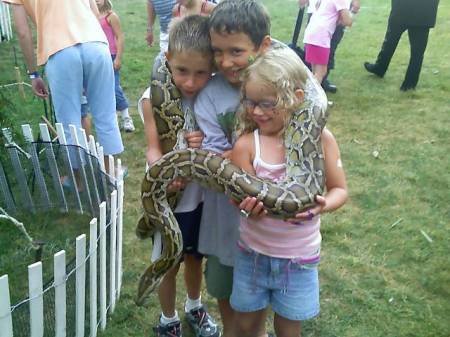 grandkids and "big" snake