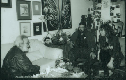 Jerry Garcia and Roberta in the office of the Weir Gallery 1993