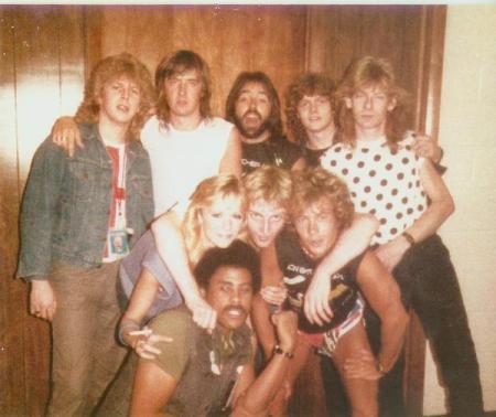 Def Leppard, Jon Butcher Axis, and me on tour 1983
