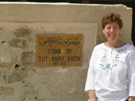 Judi at king Tut's tomb Egypt 2006