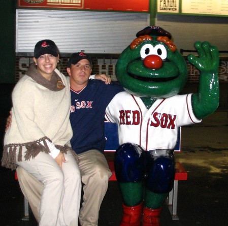 Hubbys 2 loves in life....me and the boston red sox!