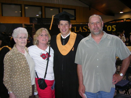 Gradma, Mom, Me and Dad at grad