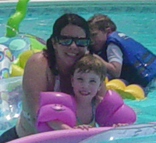 Tina and Haleigh Swimming 2007