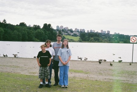 My family at Burnaby Lake or Deer Lake 2005