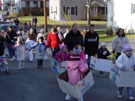 John Jr. and Carly walking in Parade