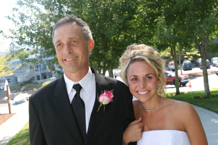 Julia With Her Dad on Her Wedding Day