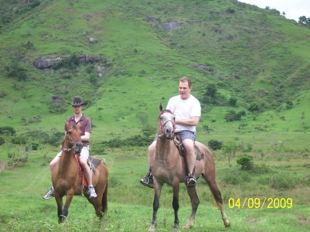 Bahia Brazil, on my farm - Son Jonathan and HP
