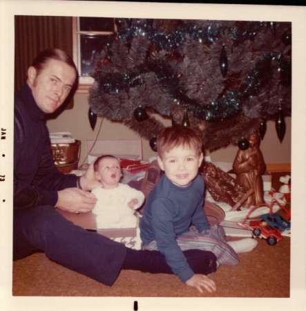 Christmas 1972 with new 1 Mo. baby added