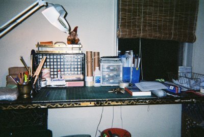 Book repair work bench