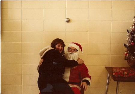 1984 Santas lap in the Cafe